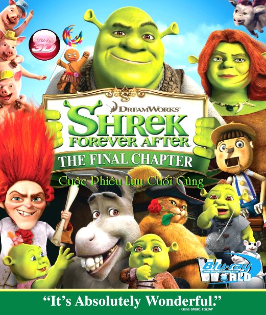 D018. Shrek 4 - Shrek 4: Cuộc Phiêu Lưu Cuối Cùng 3D 25G(dolby true-hd 7.1)  